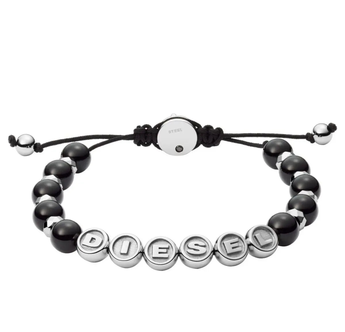 Diesel DX1267040 Βραχιόλι Από Ανοξείδωτο Ατσάλι με Μαύρο Αχάτη - Κοσμηματοπωλείο Goldy