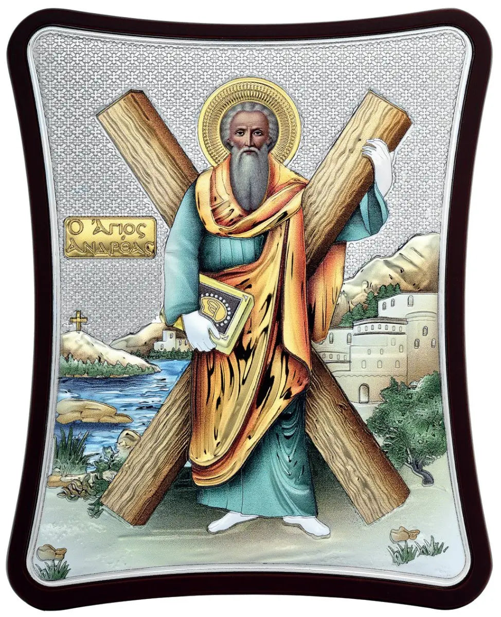 Εικόνα MA/E1431-1XC Άγιος Ανδρέας 15cm x 20cm από Ασήμι - Κοσμηματοπωλείο Goldy