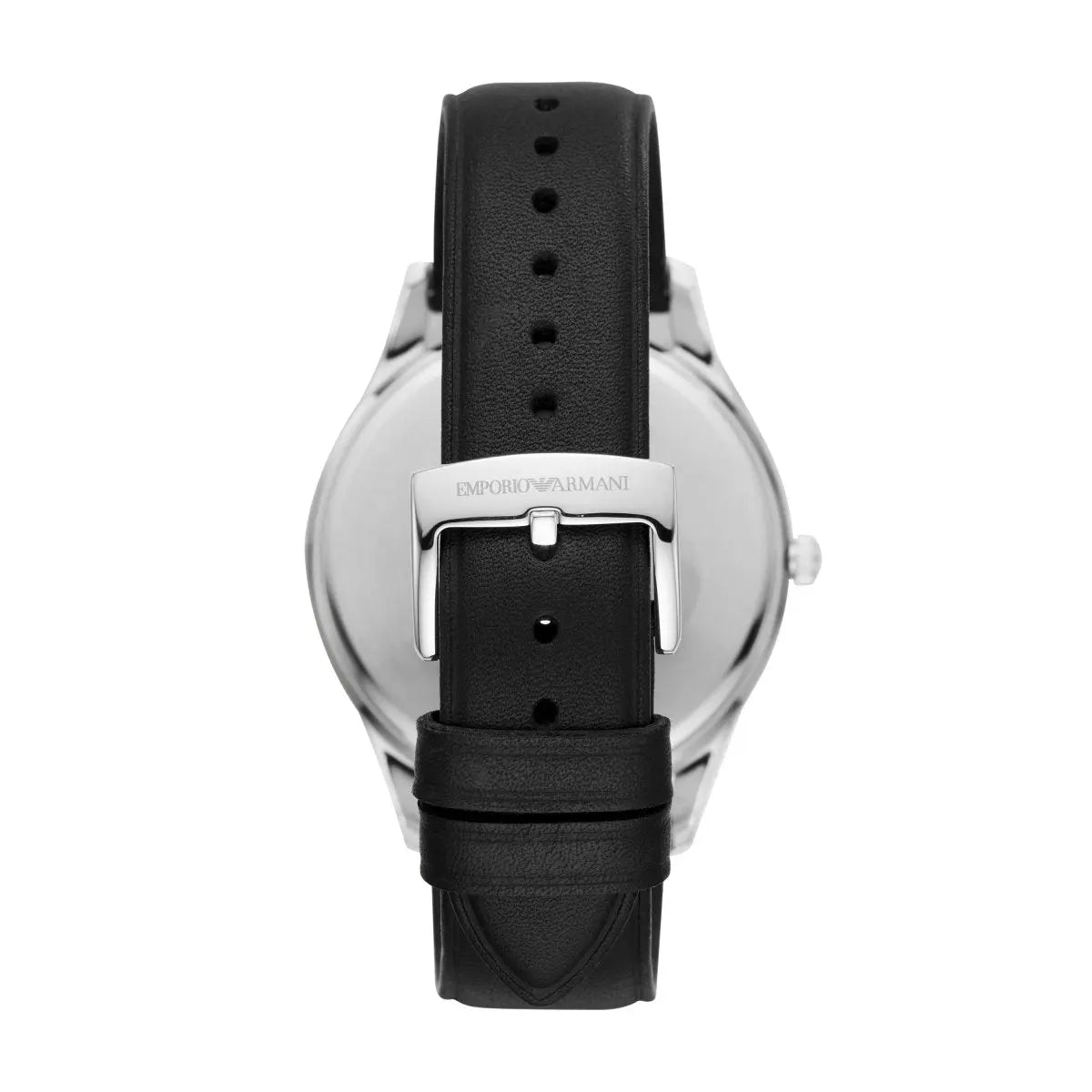 Emporio Armani AR11287 Three-Hand Black Leather Strap - Κοσμηματοπωλείο Goldy