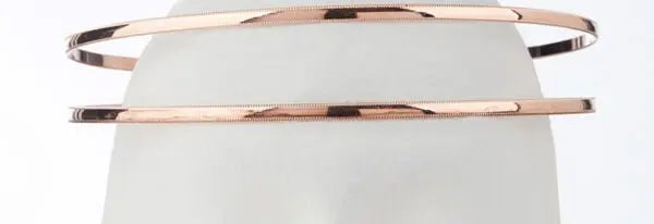 Επάργυρα Στέφανα Γάμου SA-1310 σε Ροζ Χρυσό Χρώμα - Κοσμηματοπωλείο Goldy
