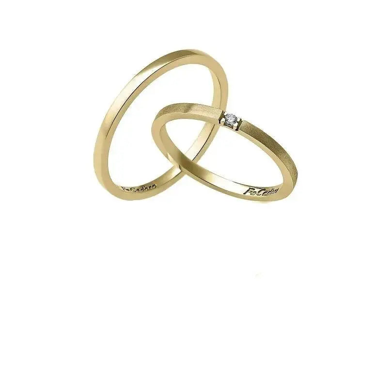 FaCad'oro WR-40 Λευκόχρυσες Βέρες Γάμου 14ct - Κοσμηματοπωλείο Goldy