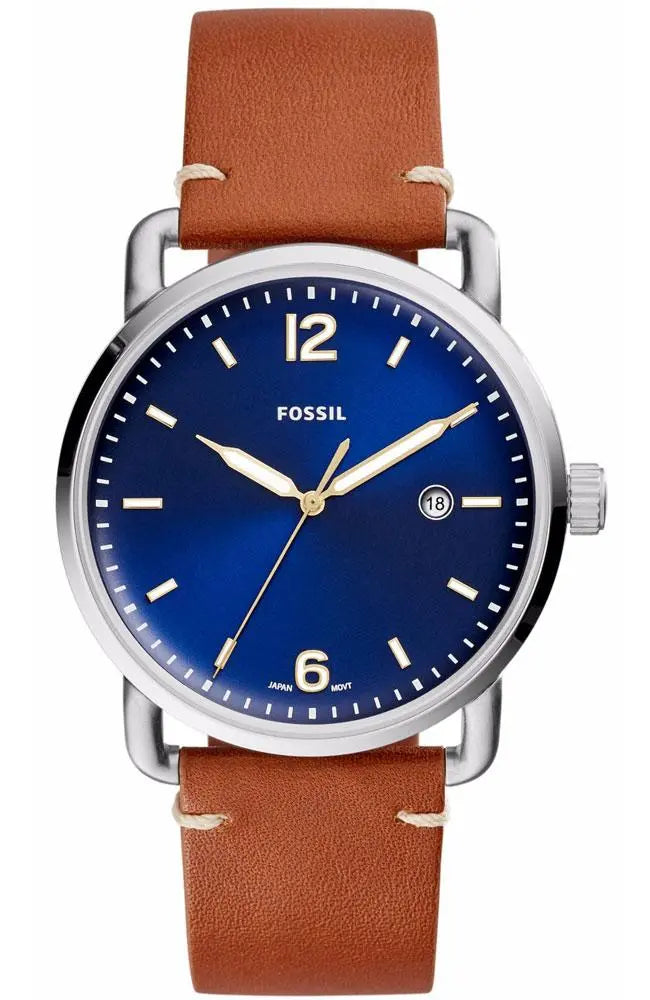 FOSSIL FS5325 The Commuter Brown Leather Strap - Κοσμηματοπωλείο Goldy