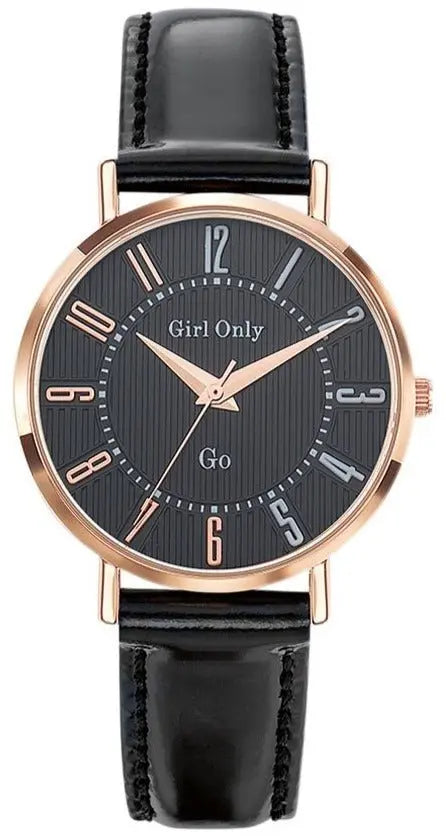 GO Girl Only 699015 Black Leather Strap - Κοσμηματοπωλείο Goldy