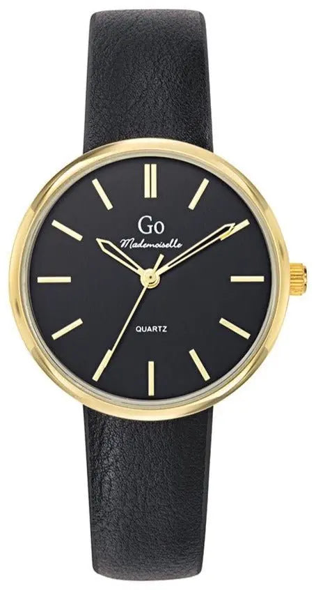 GO Girl Only 699505 Black Leather Strap - Κοσμηματοπωλείο Goldy