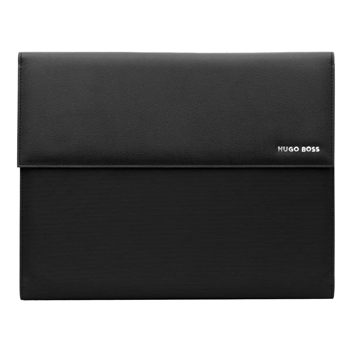 HUGO BOSS HDF210A Ντοσιέ A4 Pinstripe Black - Κοσμηματοπωλείο Goldy