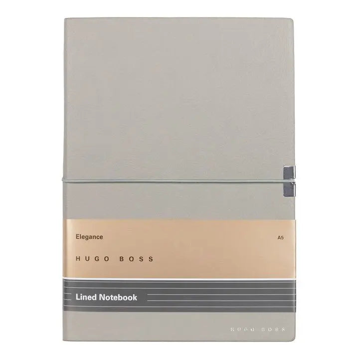 HUGO BOSS HNH124KL Σημειωματάριο A5 Essential Storyline Grey Notebook - Κοσμηματοπωλείο Goldy