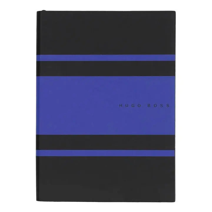 HUGO BOSS HNH127LD Σημειωματάριο A5 Essential Gear Matrix Blue Notebook - Κοσμηματοπωλείο Goldy