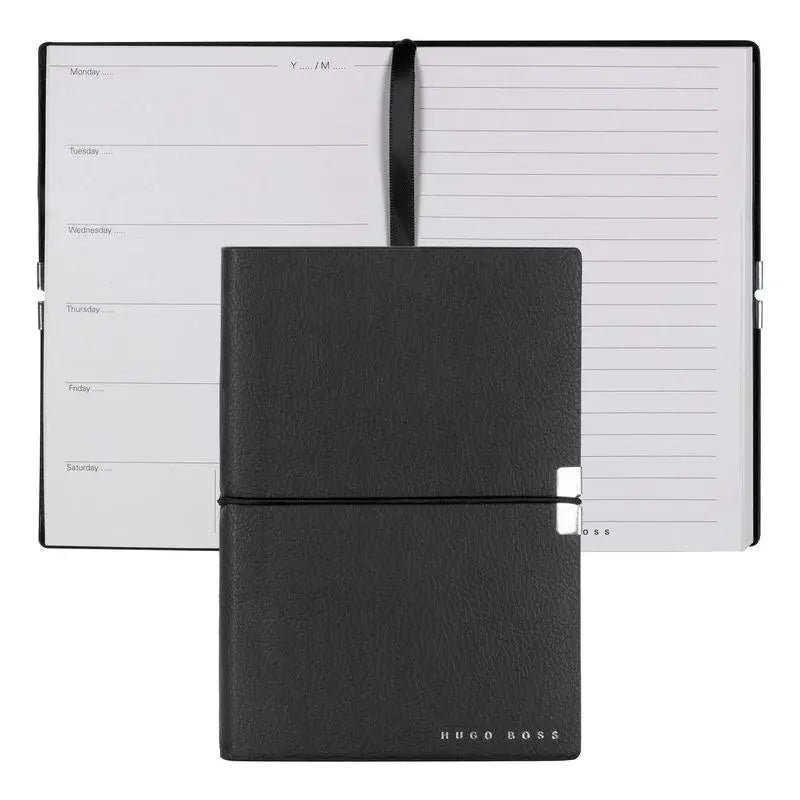 HUGO BOSS HNM124AA Ατζέντα A6 Elegance Storyline Black Agenda - Κοσμηματοπωλείο Goldy