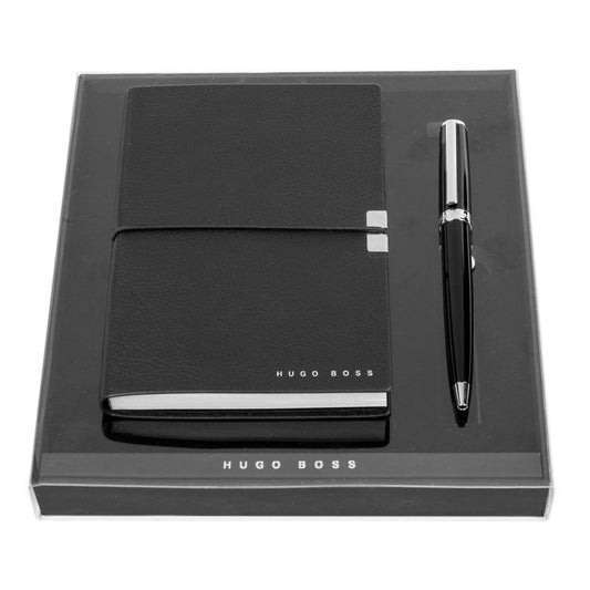 HUGO BOSS HPBM252A Σετ Ballpoint Pen & Note Pad A6 Gift Set - Κοσμηματοπωλείο Goldy