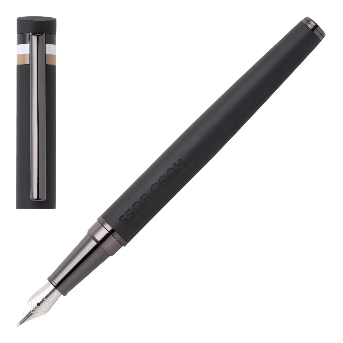 HUGO BOSS HSG3522A Πένα Loop Black Iconic Fountain Pen - Κοσμηματοπωλείο Goldy