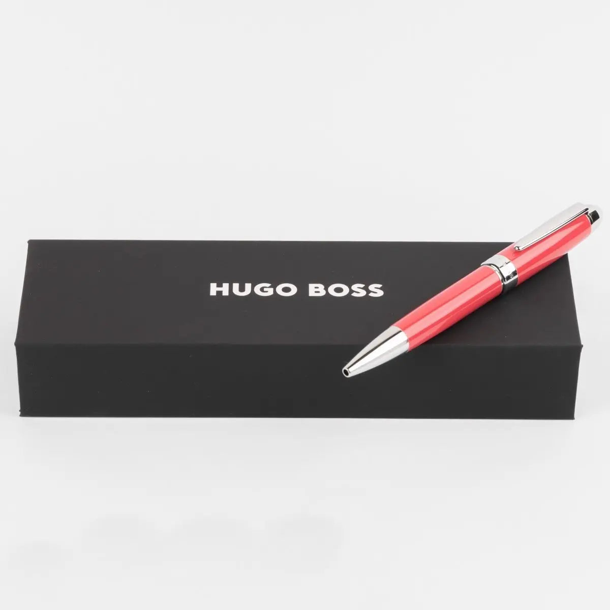 HUGO BOSS HSN0014P Στυλό Icon Corail/Chrome Ballpoint Pen - Κοσμηματοπωλείο Goldy