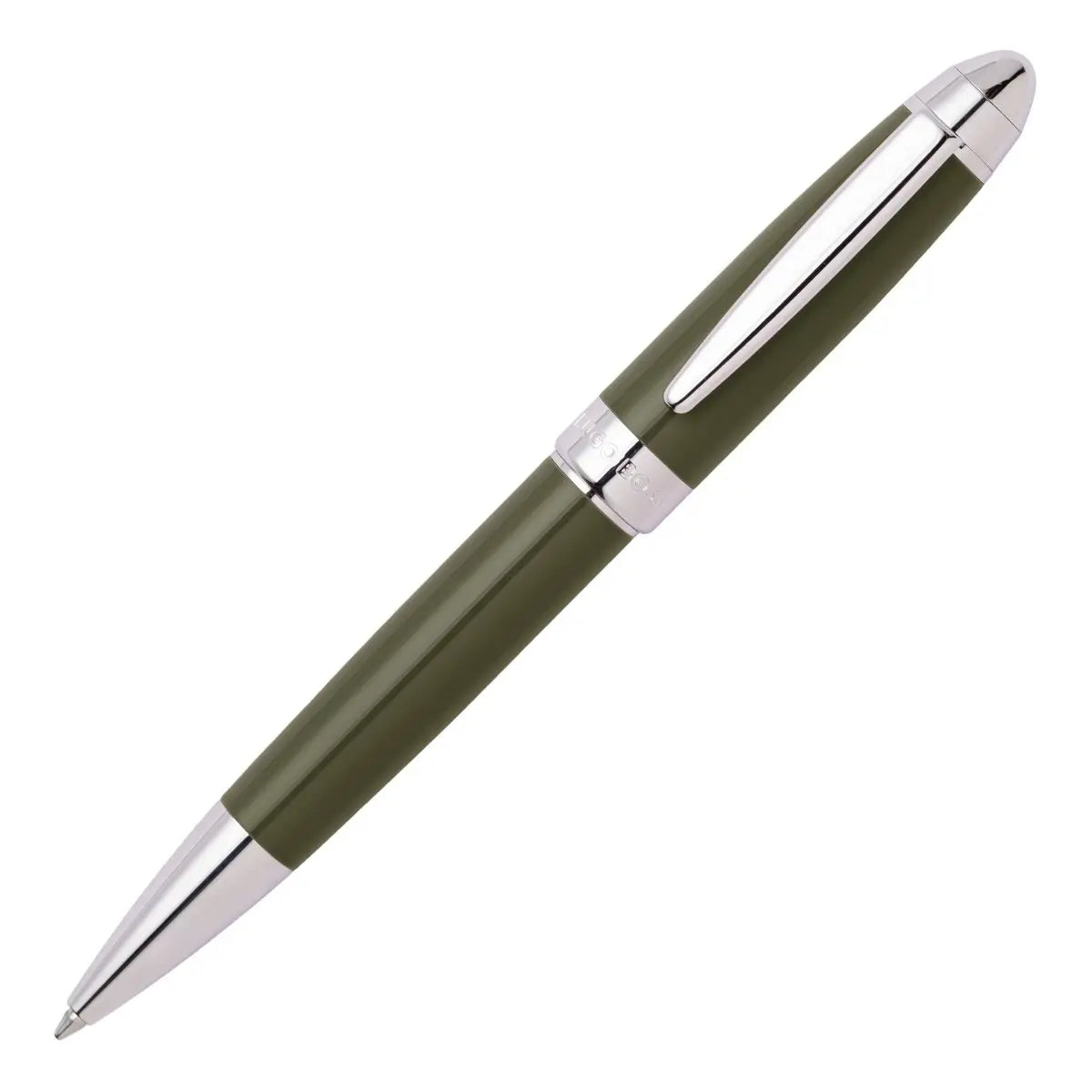 HUGO BOSS HSN0014T Στυλό Icon Khaki/Chrome Ballpoint Pen - Κοσμηματοπωλείο Goldy