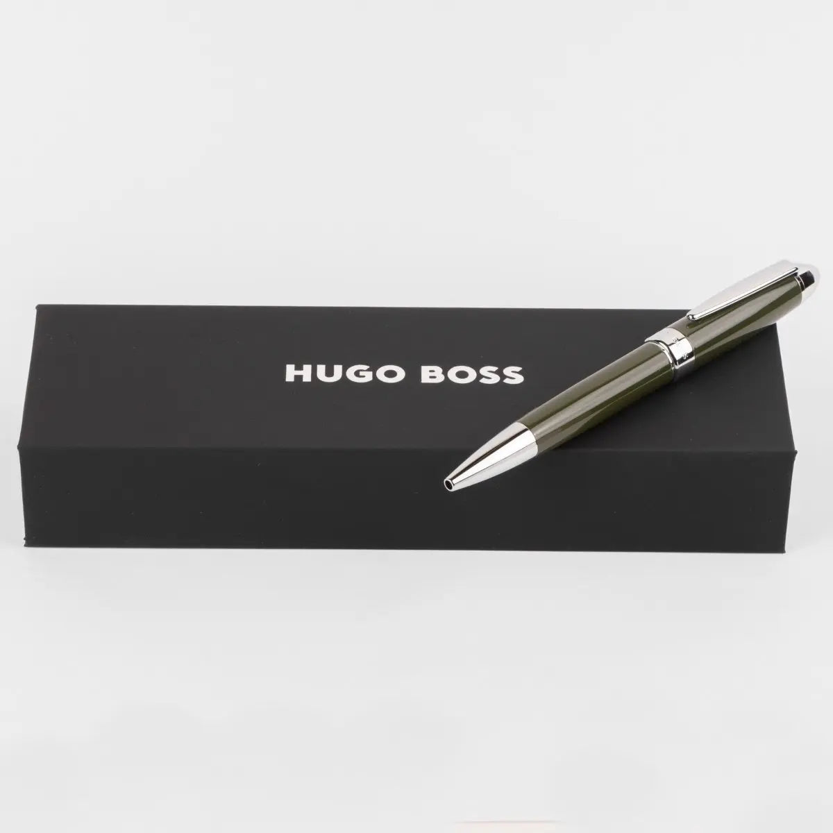 HUGO BOSS HSN0014T Στυλό Icon Khaki/Chrome Ballpoint Pen - Κοσμηματοπωλείο Goldy