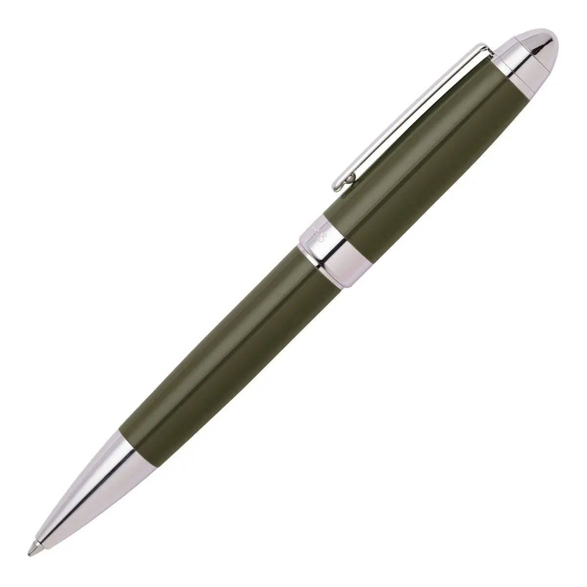 HUGO BOSS HSN0014T Στυλό Icon Khaki/Chrome Ballpoint Pen - Κοσμηματοπωλείο Goldy