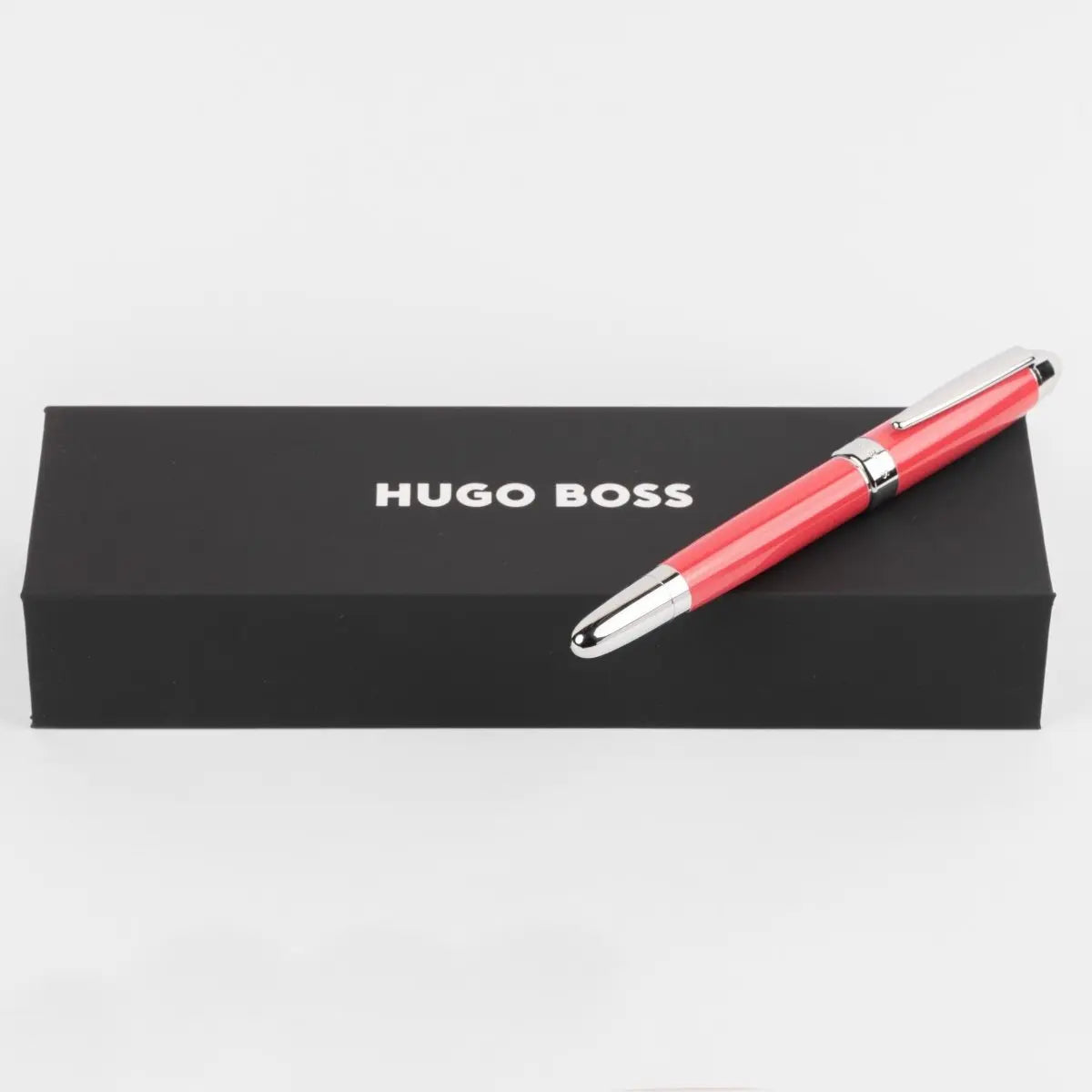 HUGO BOSS HSN0015P Στυλό Icon Corail/Chrome Rollerball Pen - Κοσμηματοπωλείο Goldy