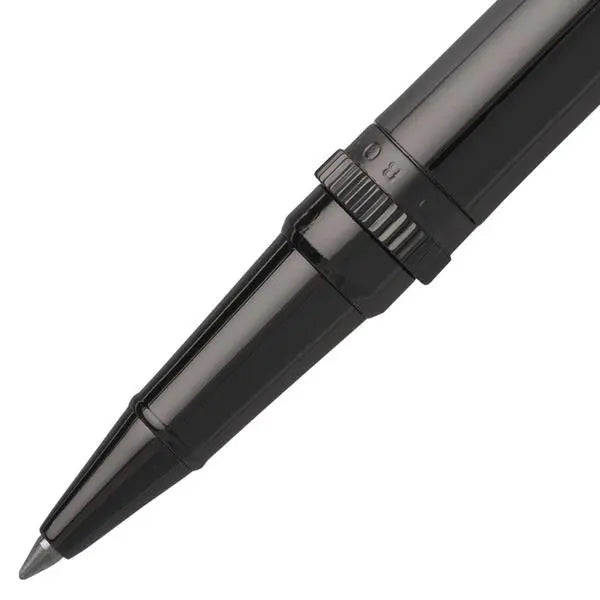 HUGO BOSS HSN9675D Στυλό Gear Metal Dark Chrome Rollerball Pen - Κοσμηματοπωλείο Goldy