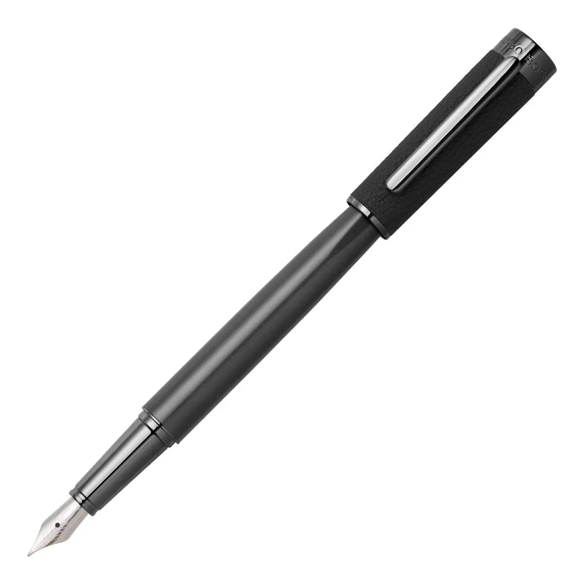 HUGO BOSS HSU3892A Στυλό Corium Black Fountain Pen - Κοσμηματοπωλείο Goldy