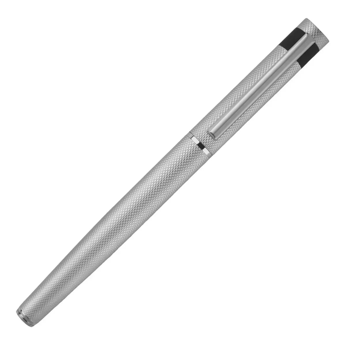 HUGO BOSS HSW3672B Στυλό Loop Diamond Chrome Fountain Pen - Κοσμηματοπωλείο Goldy