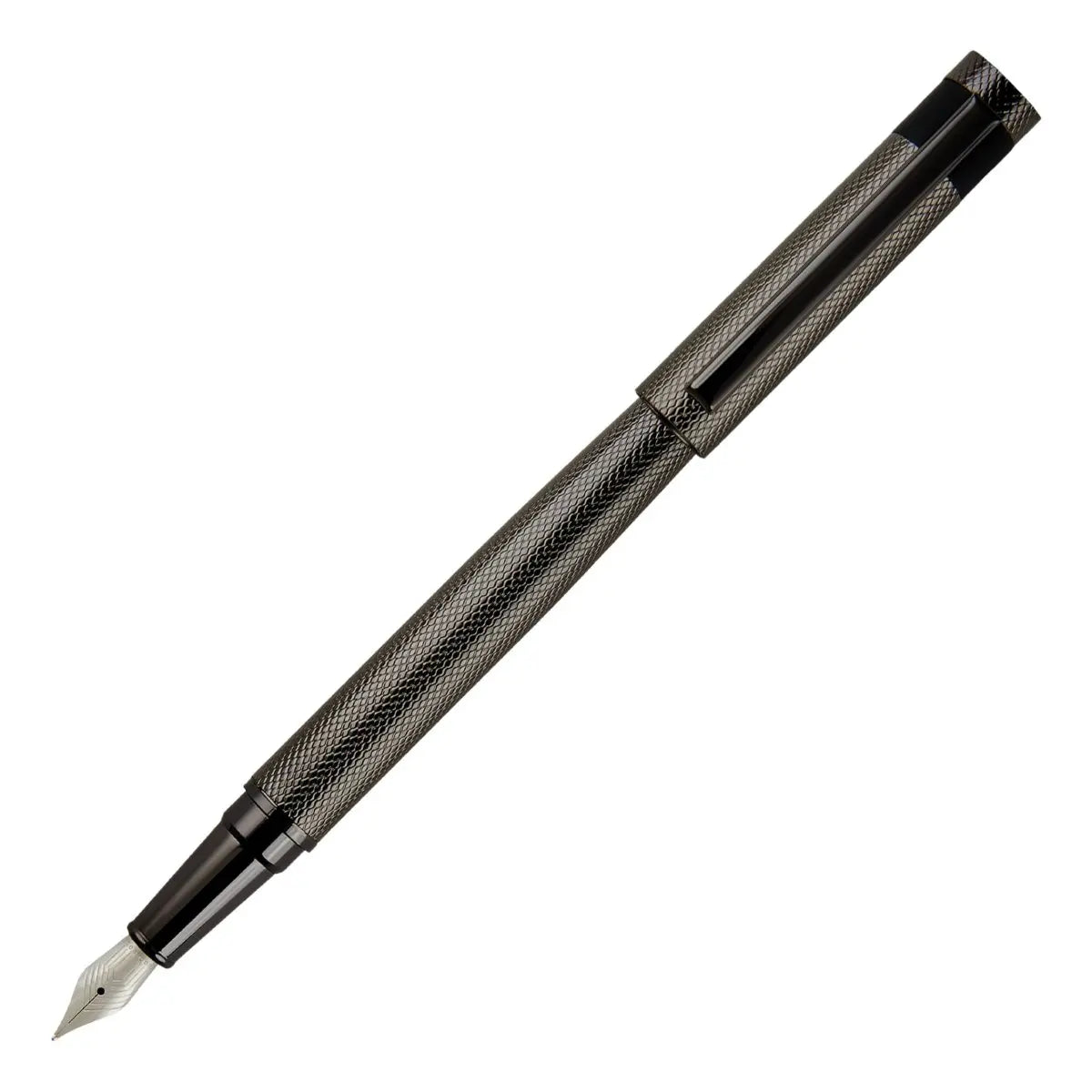 HUGO BOSS HSW3672D Στυλό Loop Diamond Gun Fountain Pen - Κοσμηματοπωλείο Goldy