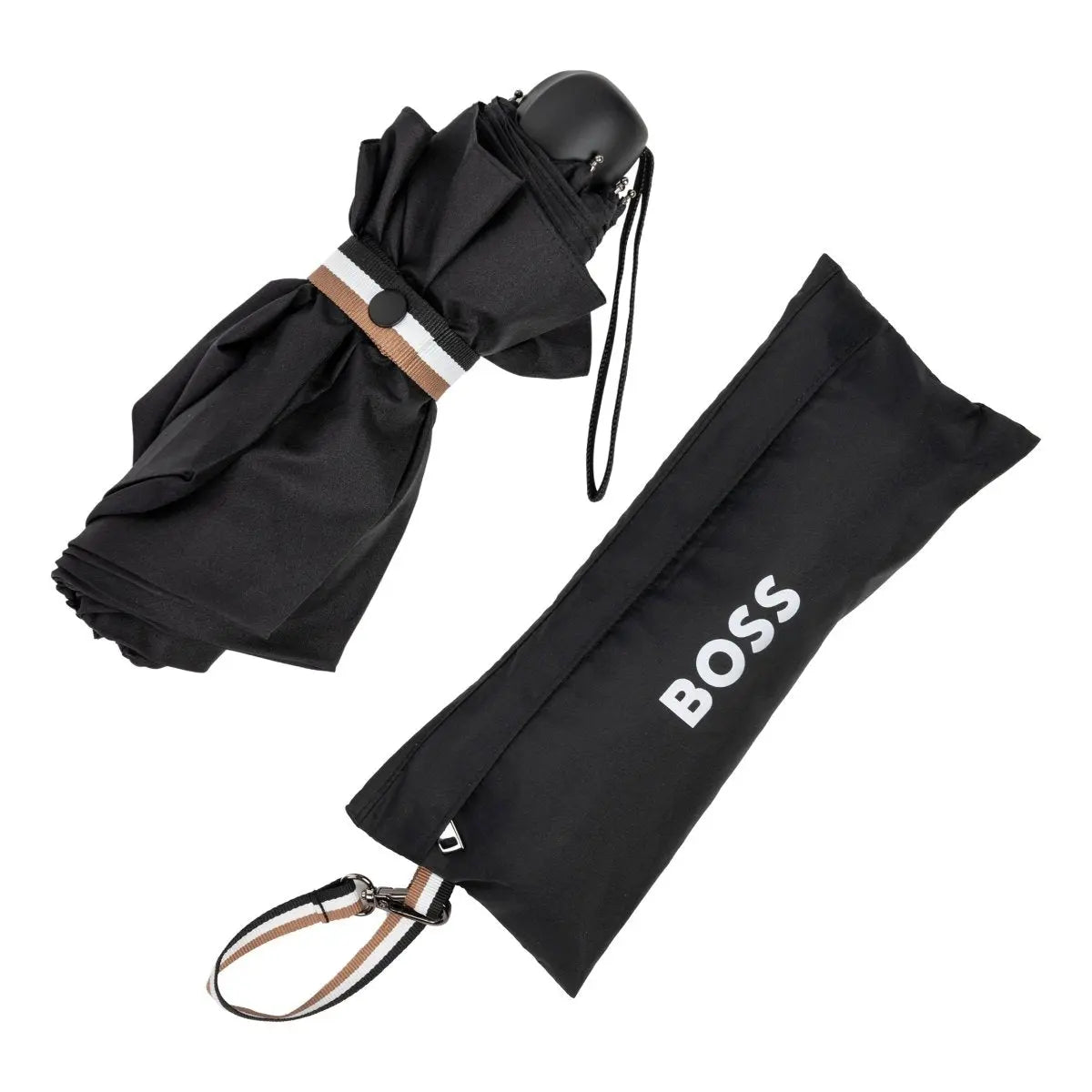 HUGO BOSS HUG321A Ομπρέλα Αυτόματη Umbrella Mini Iconic Black - Κοσμηματοπωλείο Goldy