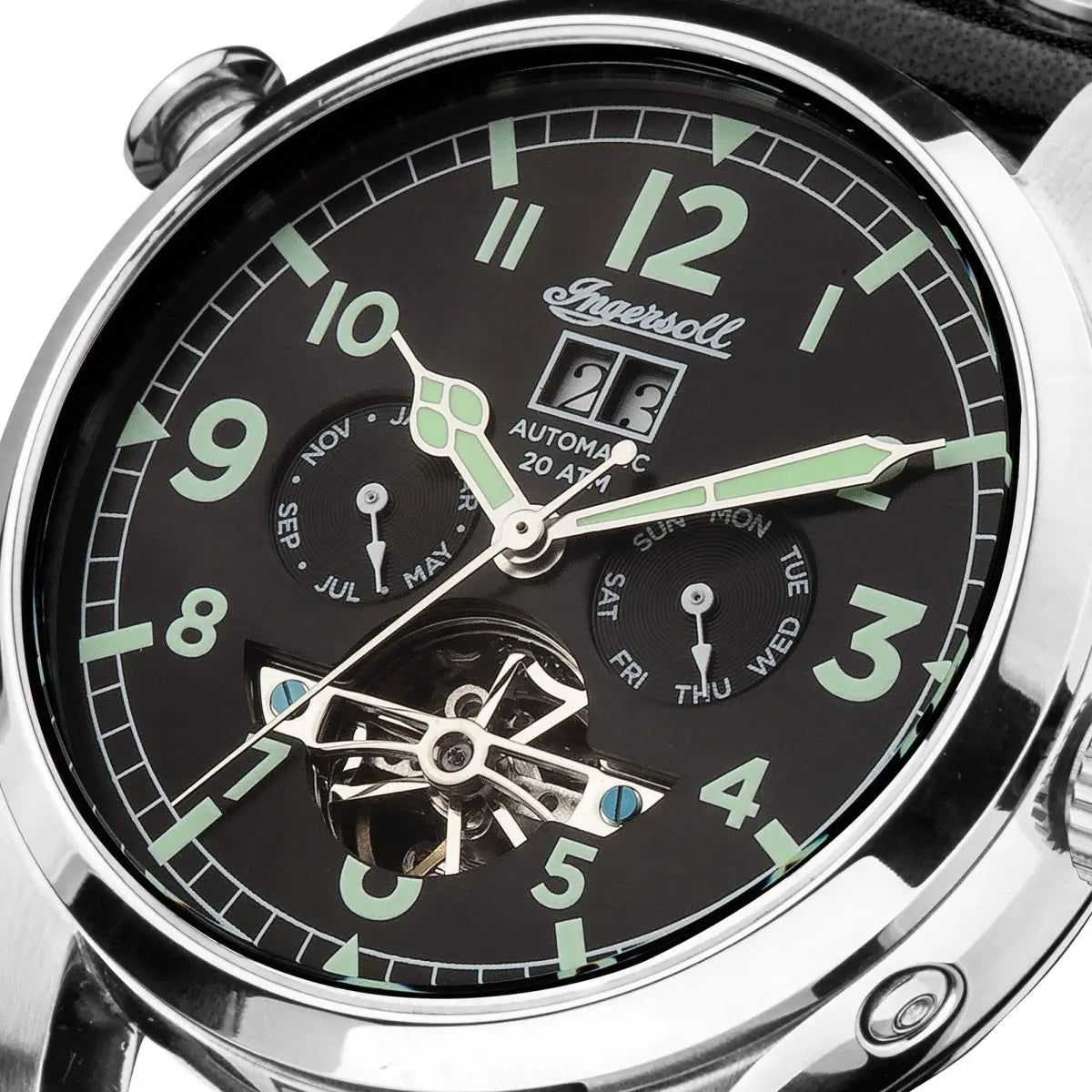 Ingersoll I02102 Armstrong Automatic Black Leather Strap - Κοσμηματοπωλείο Goldy