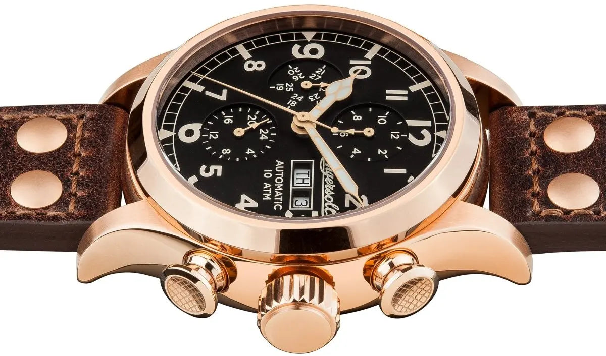 Ingersoll I02201 Armstrong Automatic Brown Leather Strap - Κοσμηματοπωλείο Goldy