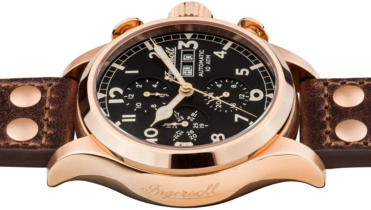Ingersoll I02201 Armstrong Automatic Brown Leather Strap - Κοσμηματοπωλείο Goldy