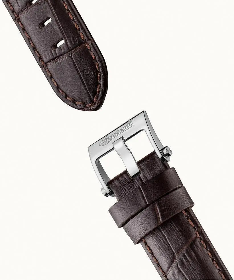 Ingersoll I11001 Baldwin Automatic Brown Leather Strap - Κοσμηματοπωλείο Goldy