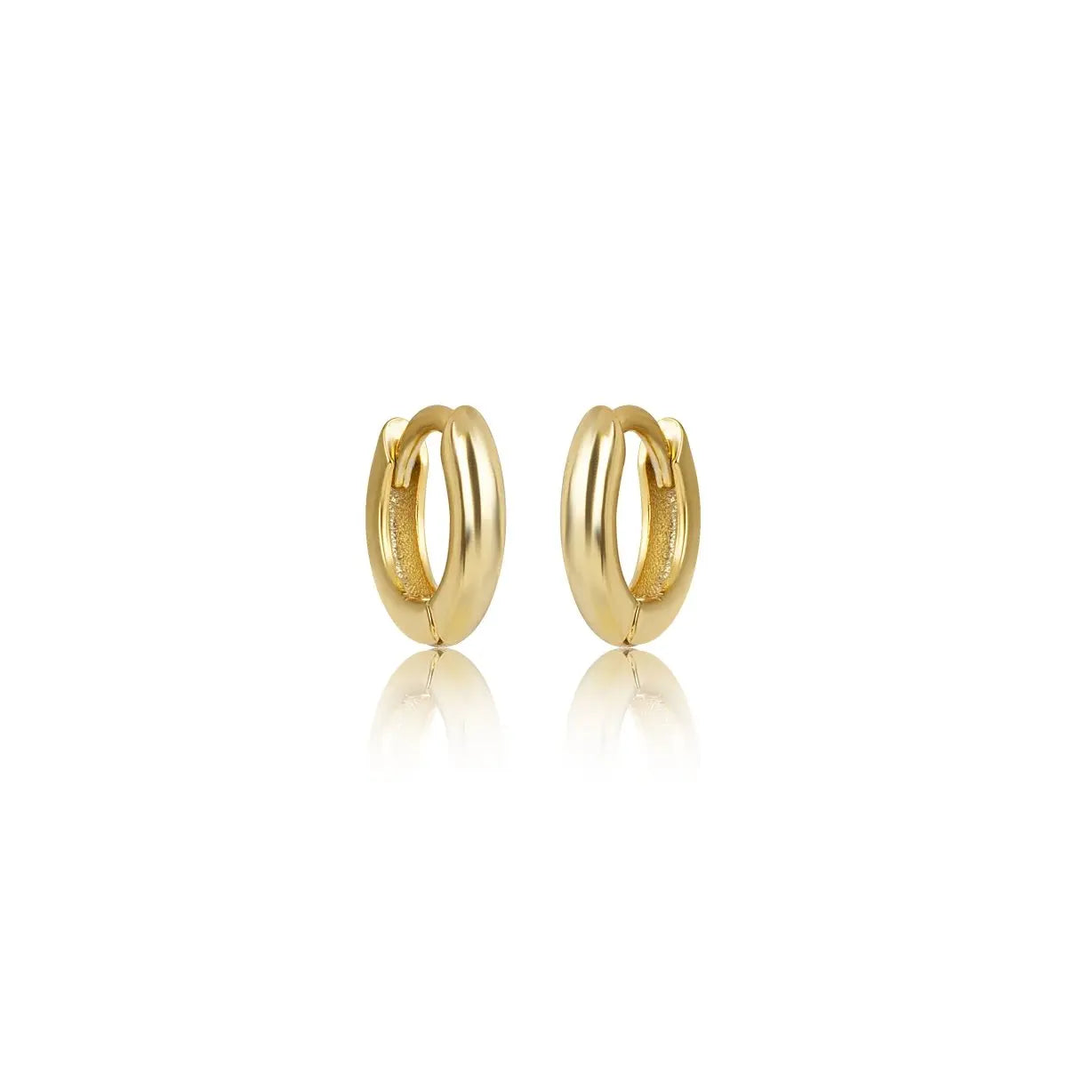 JOOLS E8417-S.1 Σκουλαρίκια Κρίκοι 0.8cm Από Επιχρυσωμένο Ασήμι - Κοσμηματοπωλείο Goldy