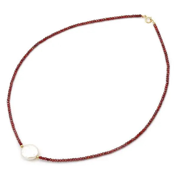 Κολιέ 110229 Γρανάδα και Μαργαριτάρι Fresh Water Pearl 14mm 14ct - Κοσμηματοπωλείο Goldy