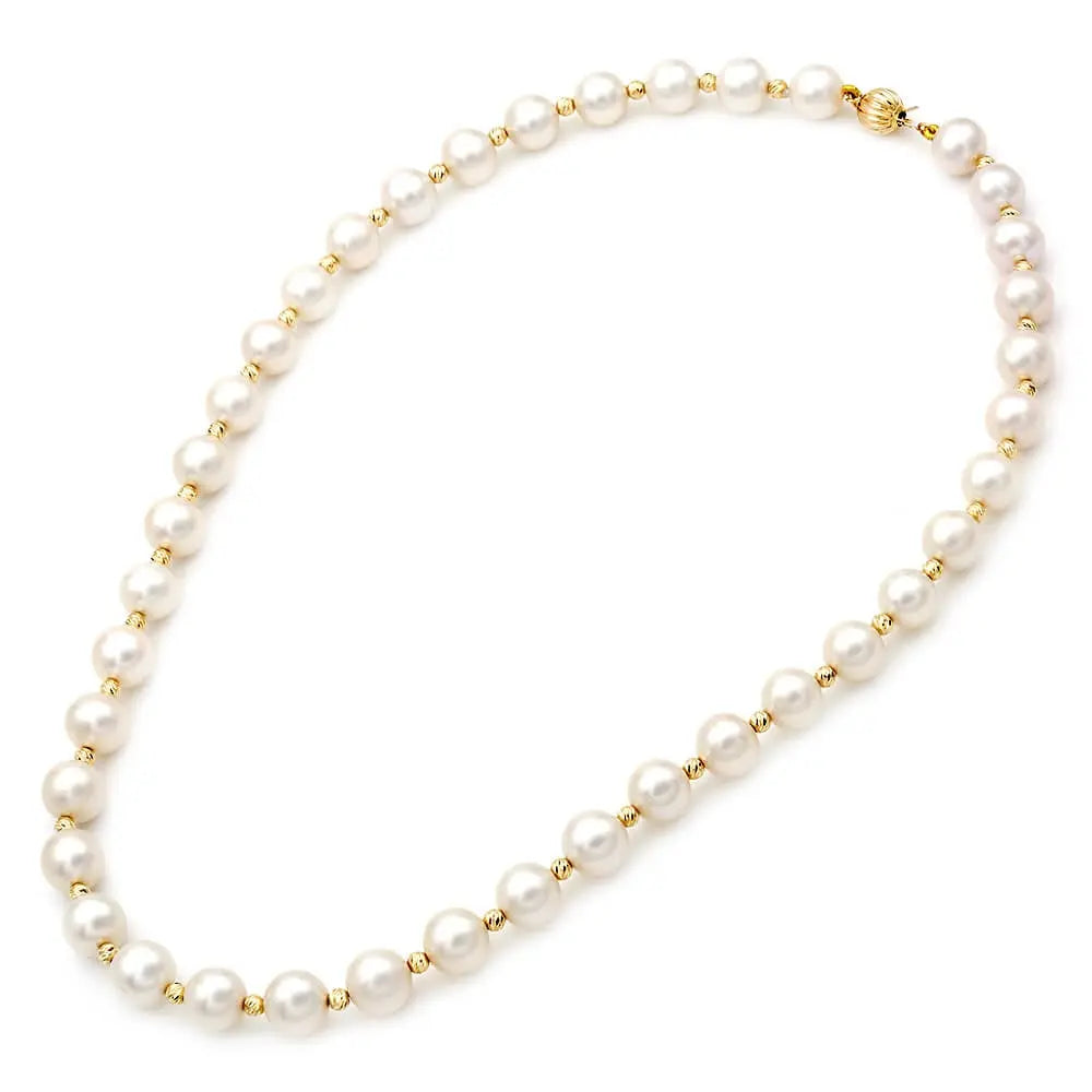 Κολιέ 110289 Μαργαριτάρια Fresh Water Pearl 9-10mm 14ct - Κοσμηματοπωλείο Goldy