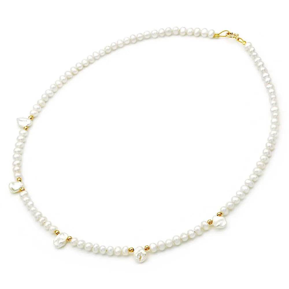 Κολιέ 110301 Μαργαριτάρια Fresh Water Pearl 3-3.5mm 14ct - Κοσμηματοπωλείο Goldy