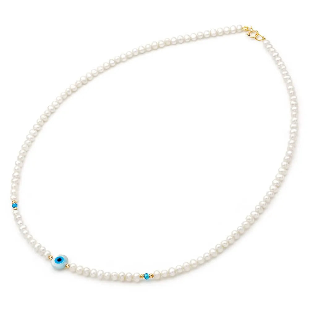 Κολιέ 110302 Μαργαριτάρια Fresh Water Pearl 3-3.5mm 14ct - Κοσμηματοπωλείο Goldy