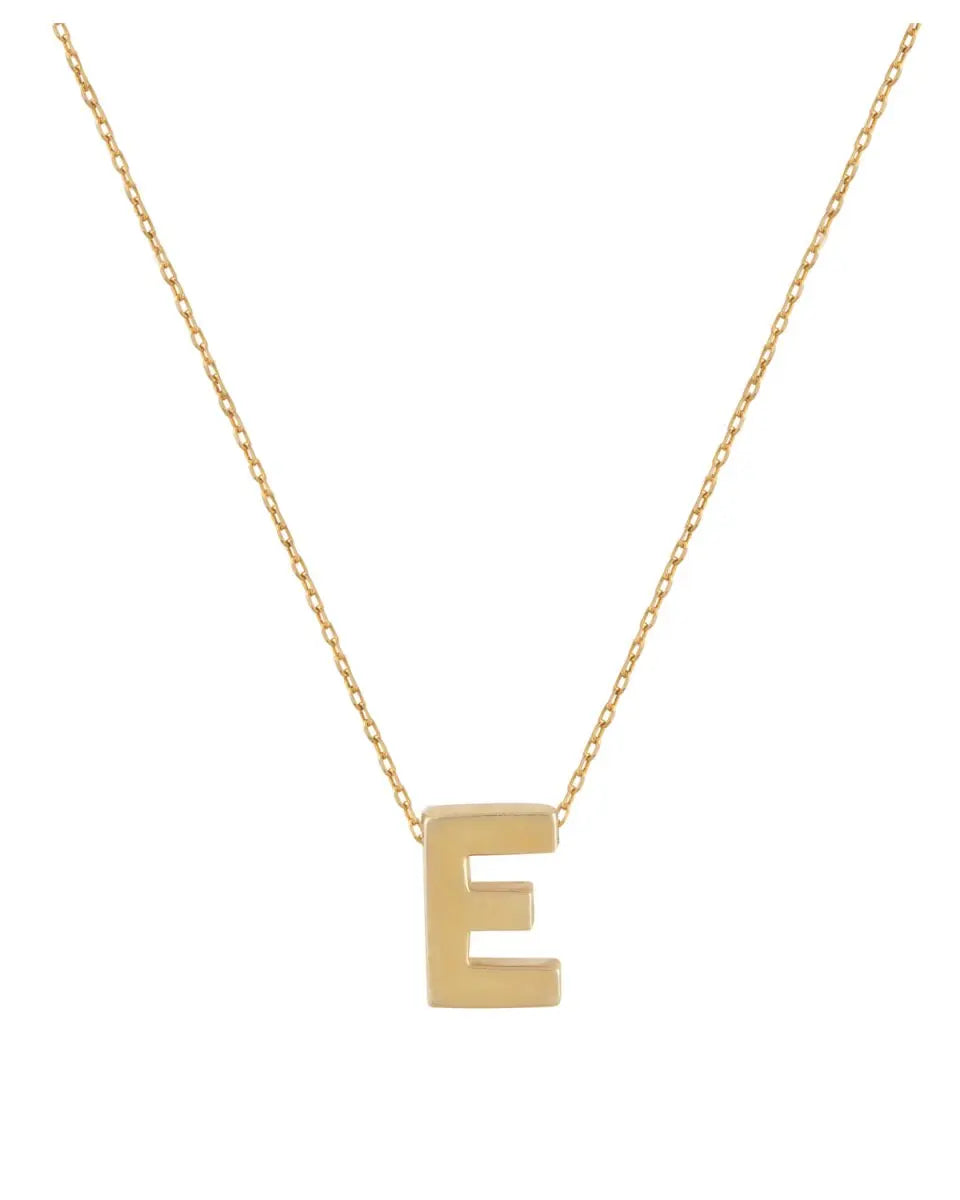 Κολιέ 22980 Μονόγραμμα Ε σε Χρυσό 9ct - Κοσμηματοπωλείο Goldy