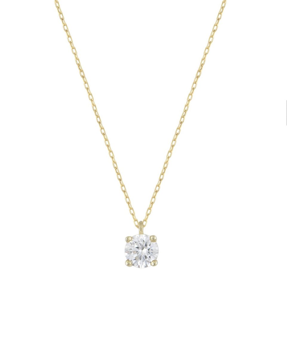 Κολιέ K538K Μονόπετρο σε Χρυσό 9ct με Ζιργκόν - Κοσμηματοπωλείο Goldy