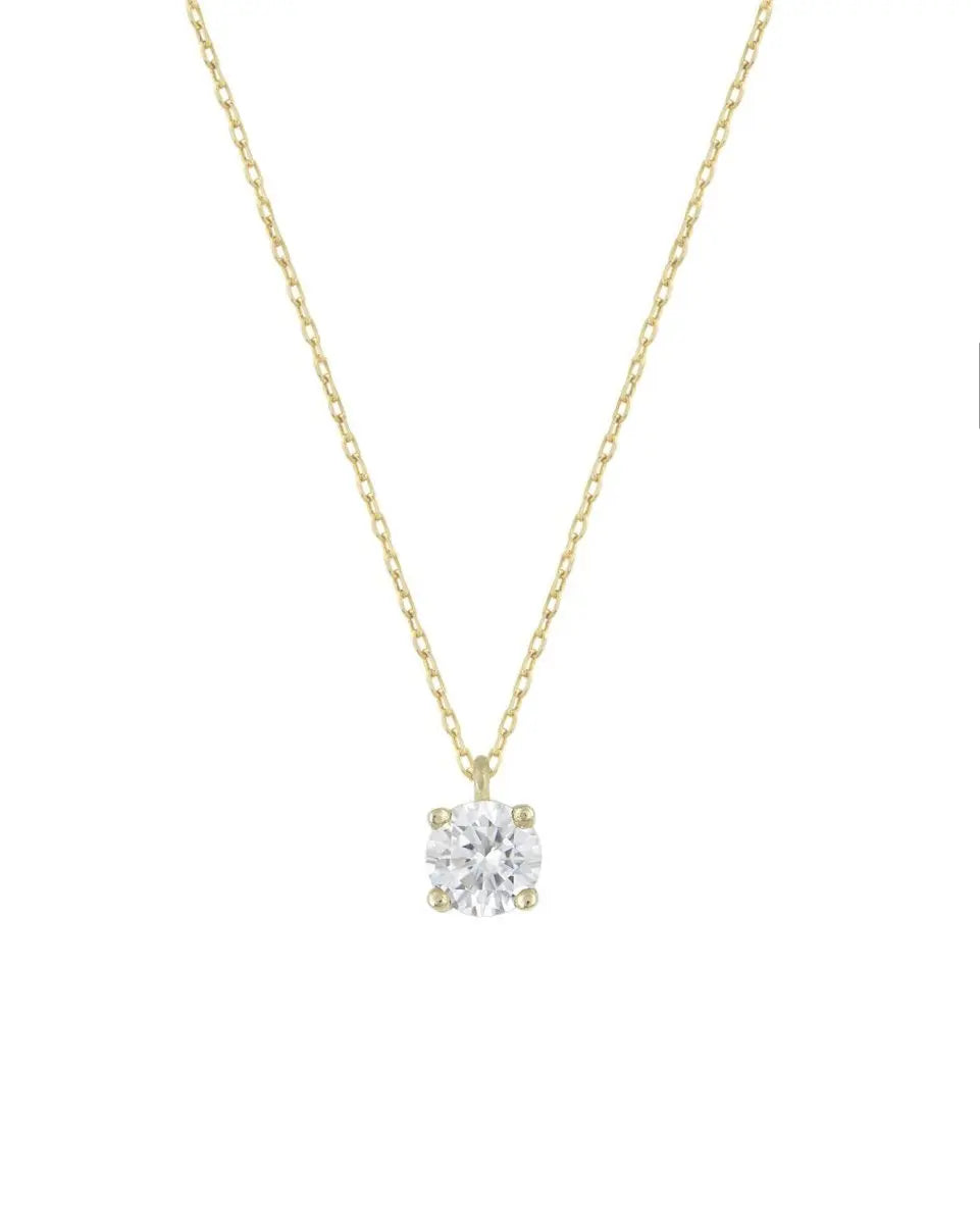 Κολιέ K538K Μονόπετρο σε Χρυσό 9ct με Ζιργκόν - Κοσμηματοπωλείο Goldy