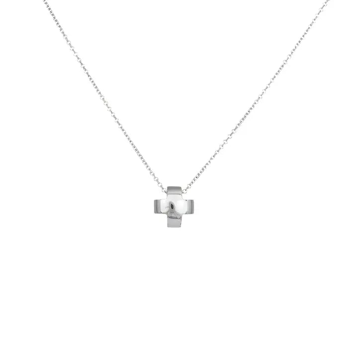 Κολιέ K660W Σταυρός με Αλυσίδα σε Λευκόχρυσο 9ct - Κοσμηματοπωλείο Goldy