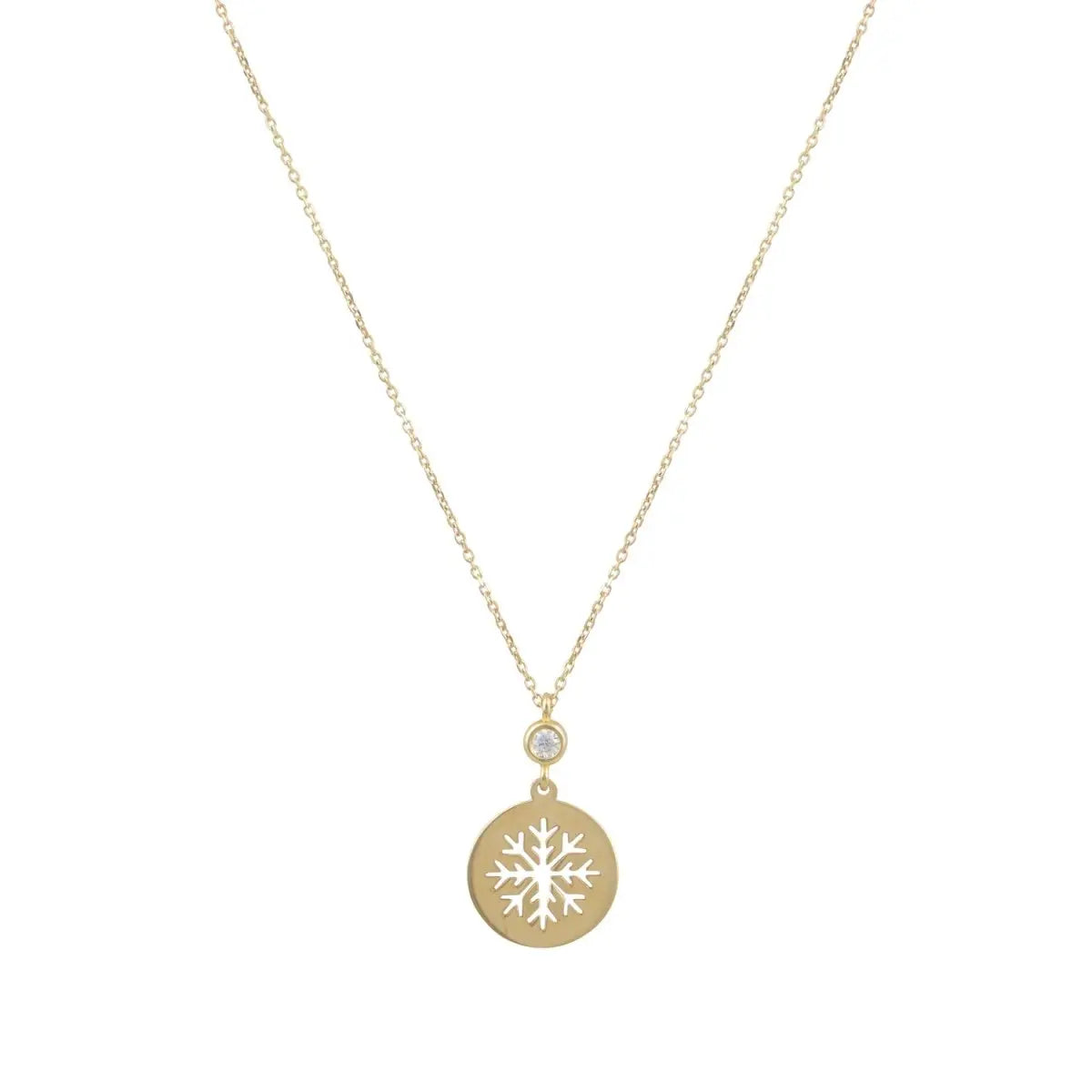 Κολιέ K836G Νιφάδα σε Χρυσό 9ct - Κοσμηματοπωλείο Goldy