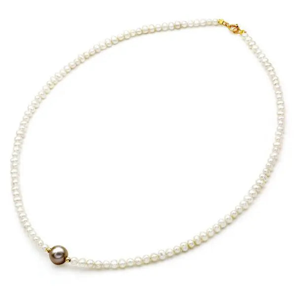 Κολιέ με Μαργαριτάρια 110156 Fresh Water Pearl 4,0-9,0mm 14ct - Κοσμηματοπωλείο Goldy