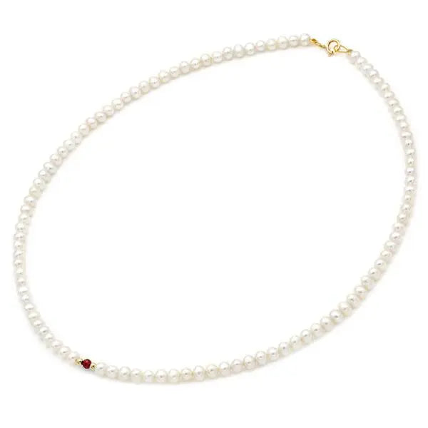 Κολιέ με Μαργαριτάρια 110165 Fresh Water Pearl 4,0-4,5mm 14ct - Κοσμηματοπωλείο Goldy