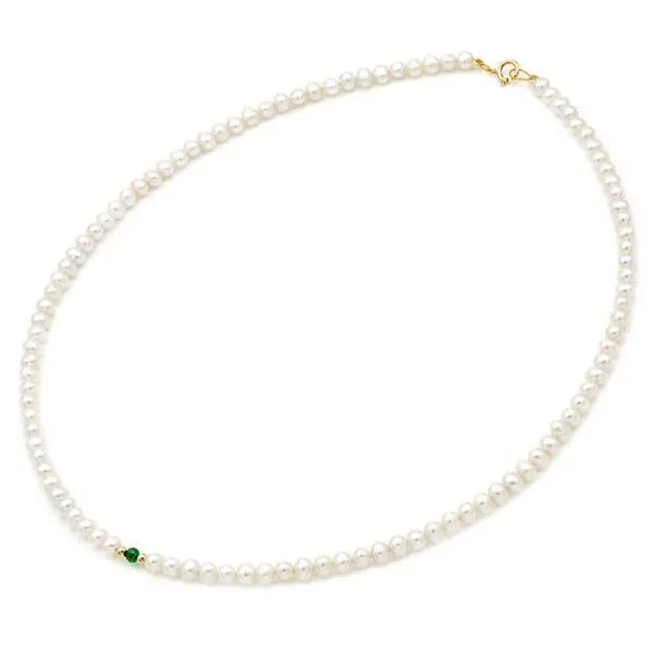 Κολιέ με Μαργαριτάρια 110166 Fresh Water Pearl 4,0-4,5mm 14ct - Κοσμηματοπωλείο Goldy