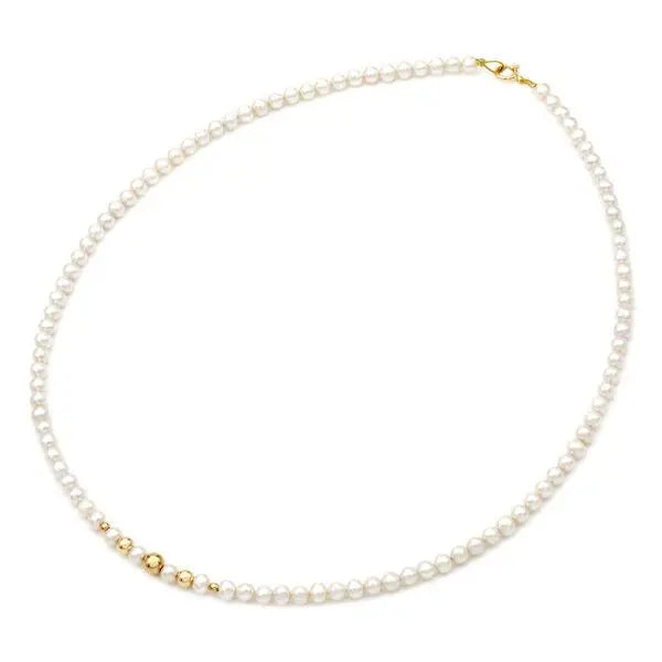 Κολιέ με Μαργαριτάρια 110235 Fresh Water Pearl 4,0-4,5mm 14ct - Κοσμηματοπωλείο Goldy