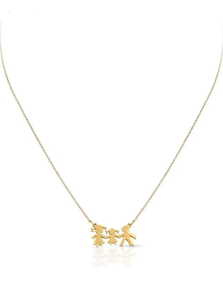 Κολιέ NLT11507 Οικογένεια σε Χρυσό 9ct - Κοσμηματοπωλείο Goldy