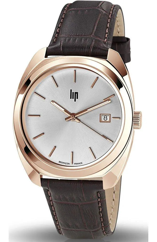 LIP 671368 CDG General De Gaulle Brown Leather Strap - Κοσμηματοπωλείο Goldy