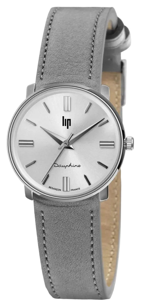 LIP 671477 Dauphine Grey Leather Strap - Κοσμηματοπωλείο Goldy