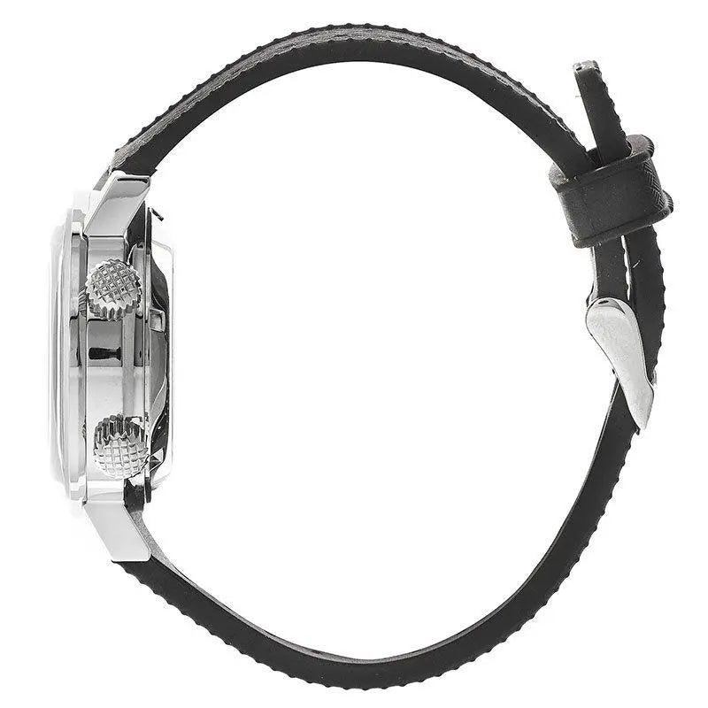 LIP 671506 Nautic Ski Automatic Black Leather Strap - Κοσμηματοπωλείο Goldy