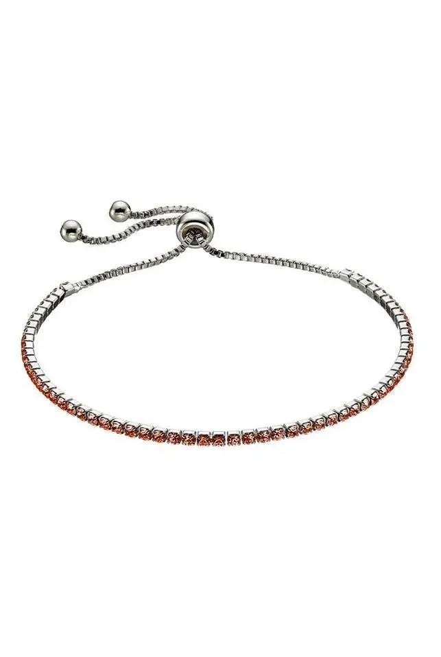 LOISIR 02L15-01065 Βραχιόλι Festive Από Ορείχαλκο με Κόκκινα Ζιργκόν - Κοσμηματοπωλείο Goldy