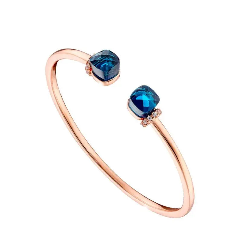 LOISIR 02L15-01301 Βραχιόλι Candy Bis Από Ροζ Χρυσό Ορείχαλκο με Ζιργκόν - Κοσμηματοπωλείο Goldy