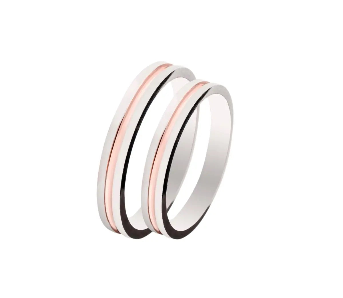 Maschio Femmina SL16 Δίχρωμες Βέρες Γάμου σε 9 ή 14ct - Κοσμηματοπωλείο Goldy