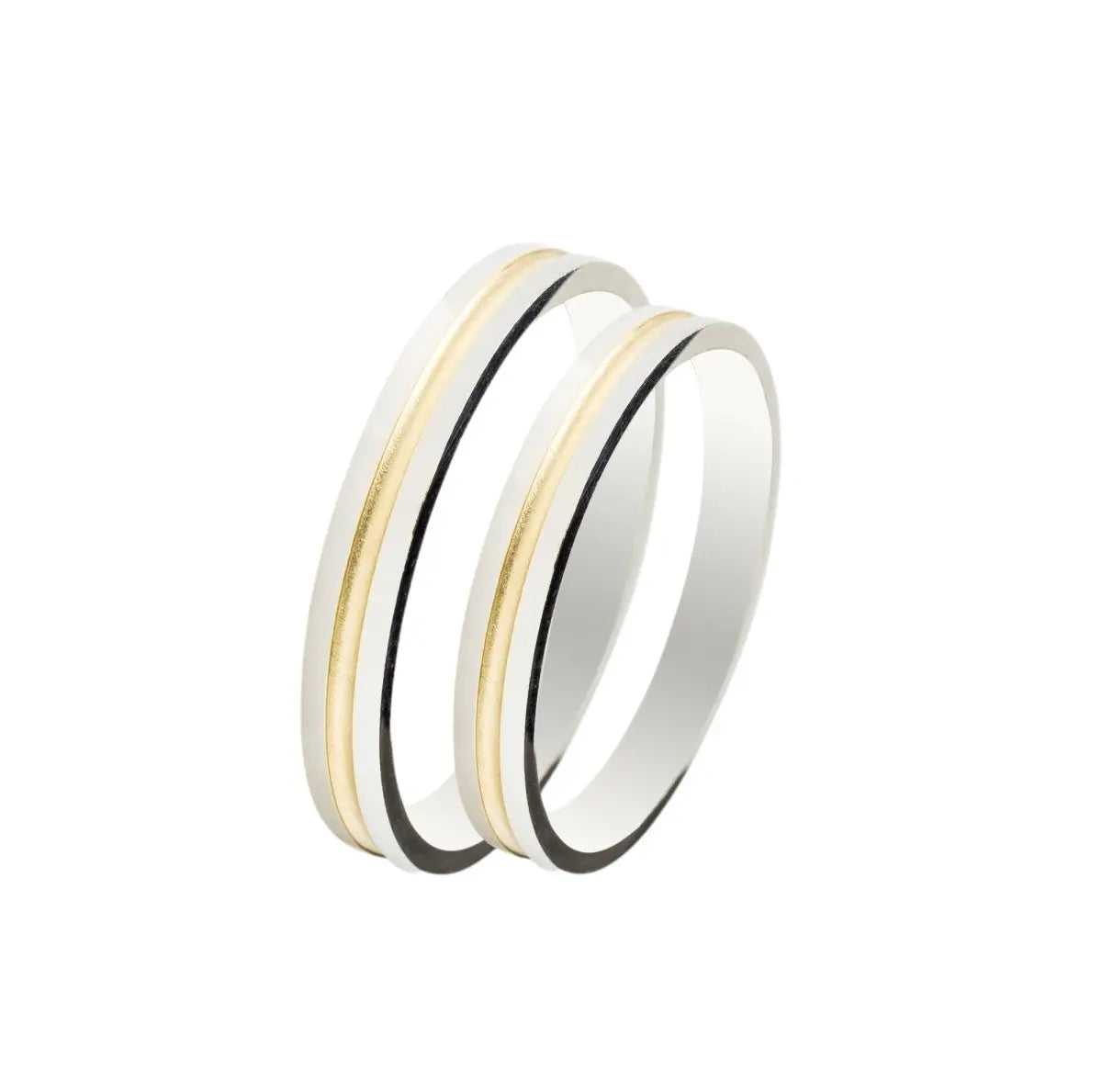 Maschio Femmina SL17 Δίχρωμες Βέρες Γάμου σε 9 ή 14ct - Κοσμηματοπωλείο Goldy